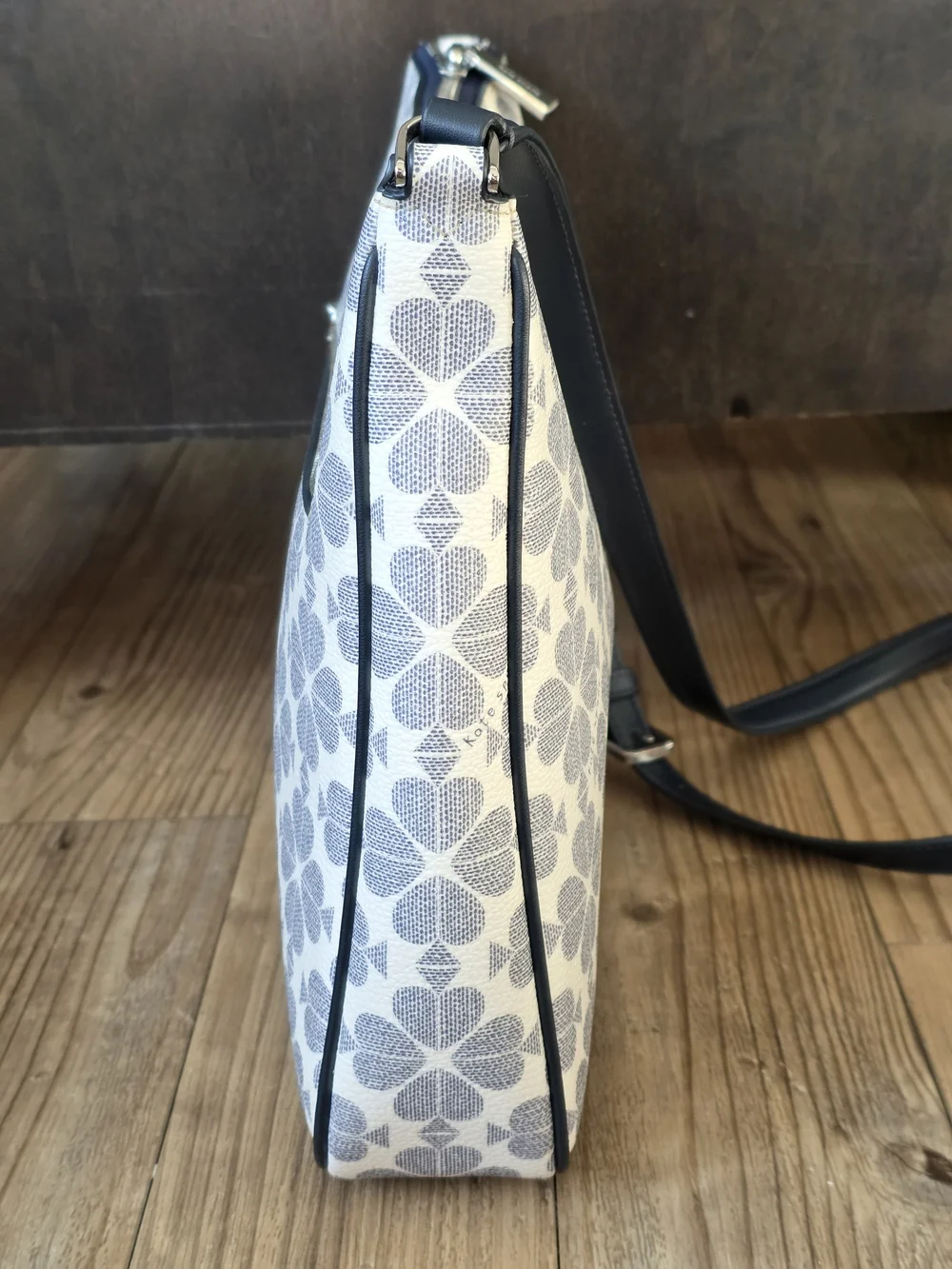 kate spade New York Spade Flower Large Swingpack Crossbody in Navy Multi
